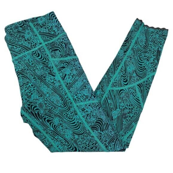 Lululemon Tight Stuff Tight II Luxtreme Kitakami Viridian Green Black Size 6 - Picture 2 of 8